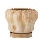 Hollis - Flowerpot with Saucer - Natural - Stoneware