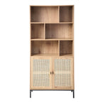 Jaya - 2-Door Bookcase / 6 Compartments - Natural Rattan