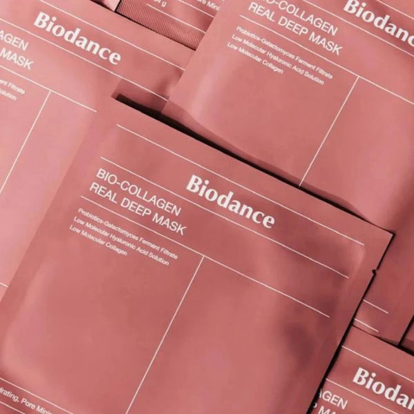 5 Mascarillas Hidratantes Y Reafirmantes - Bio Collagen-Real Deep Mask