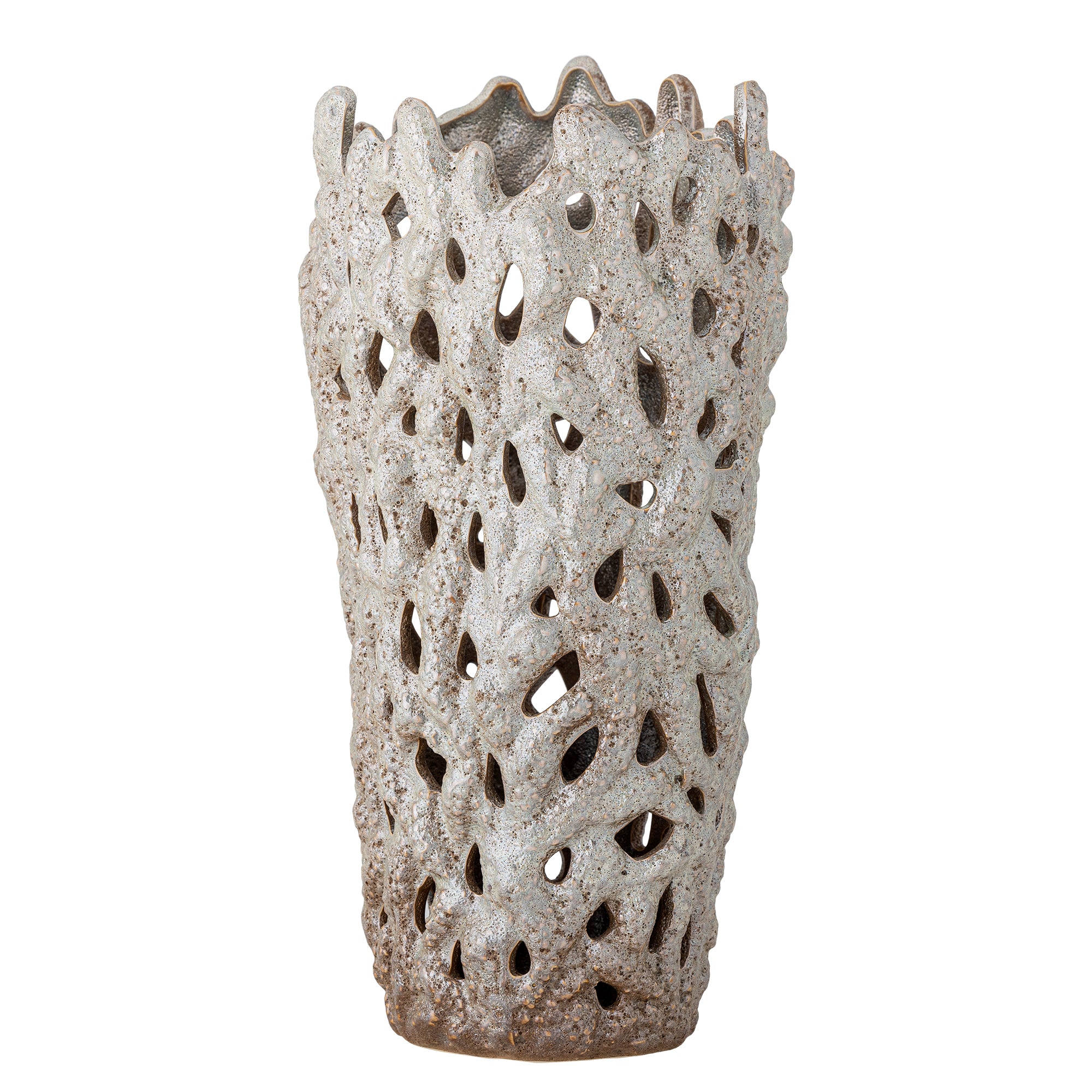 Eunice - Jarrón Decorativo - Blanco - Gres