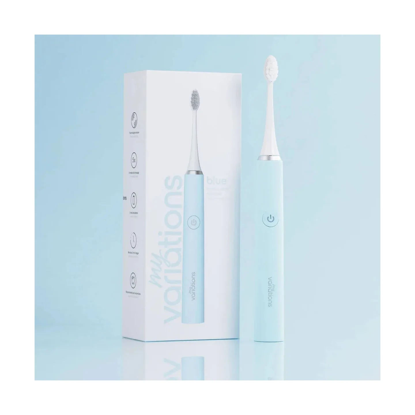 Brosse Bleue + Étui + Support