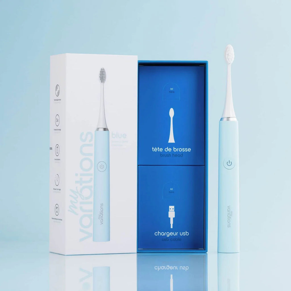 Brosse Bleue + Étui + Support