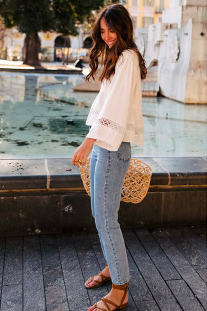 Blusa Amy Lin Viscosa Blanco