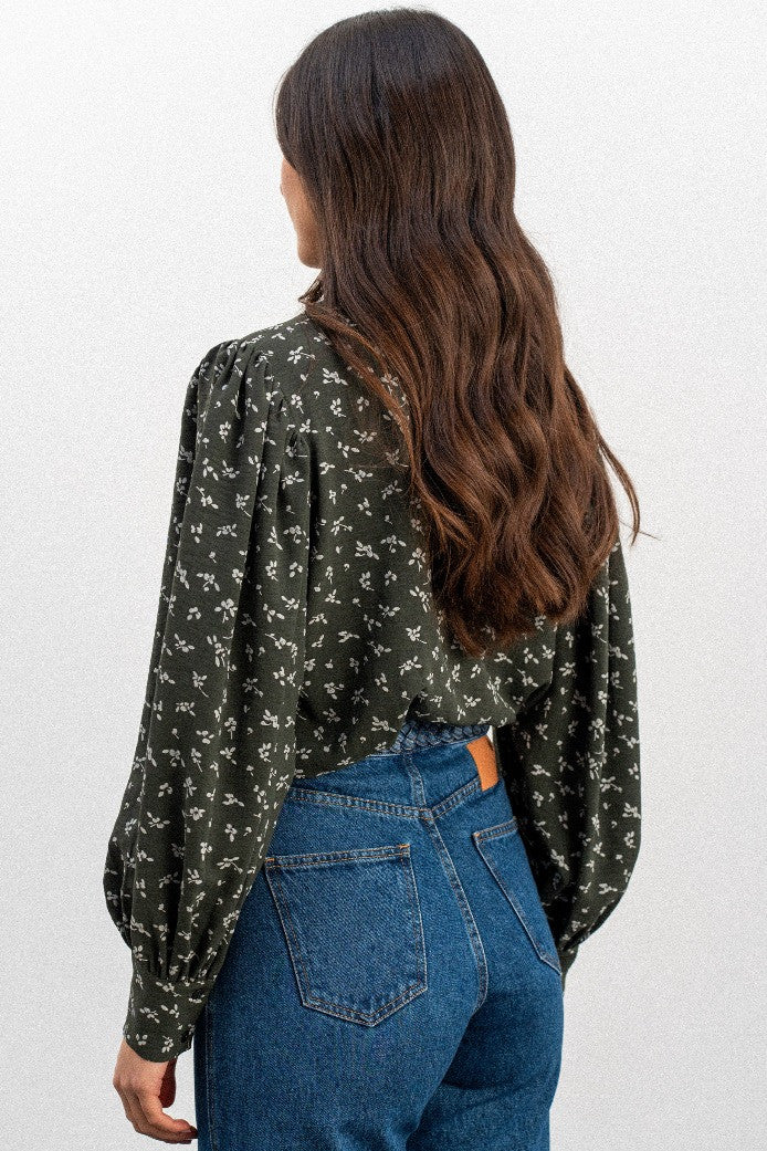 BLOUSE BEREN IMPRIMÉ PENTO KAKI