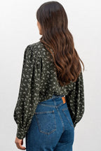 BLOUSE BEREN IMPRIMÉ PENTO KAKI