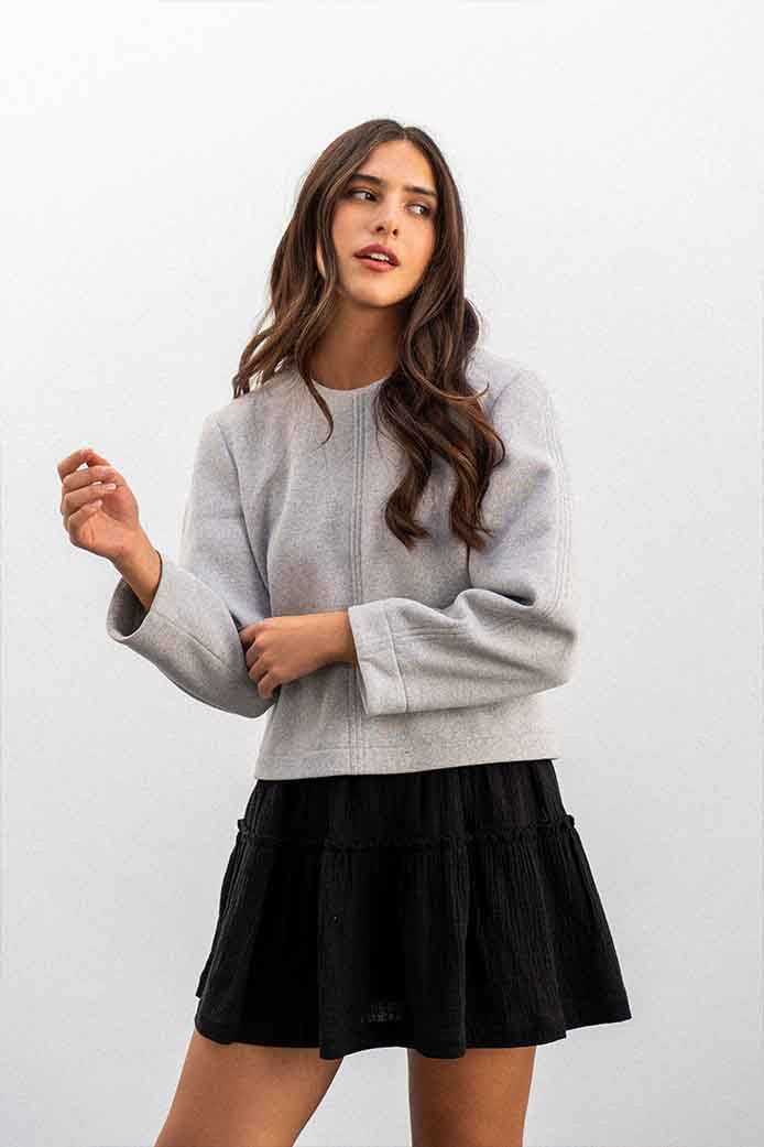 BLOUSE BETTINA GRISE