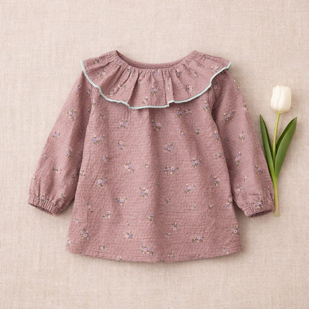 Blouse Charline Vieux Rose - Bébé Fille