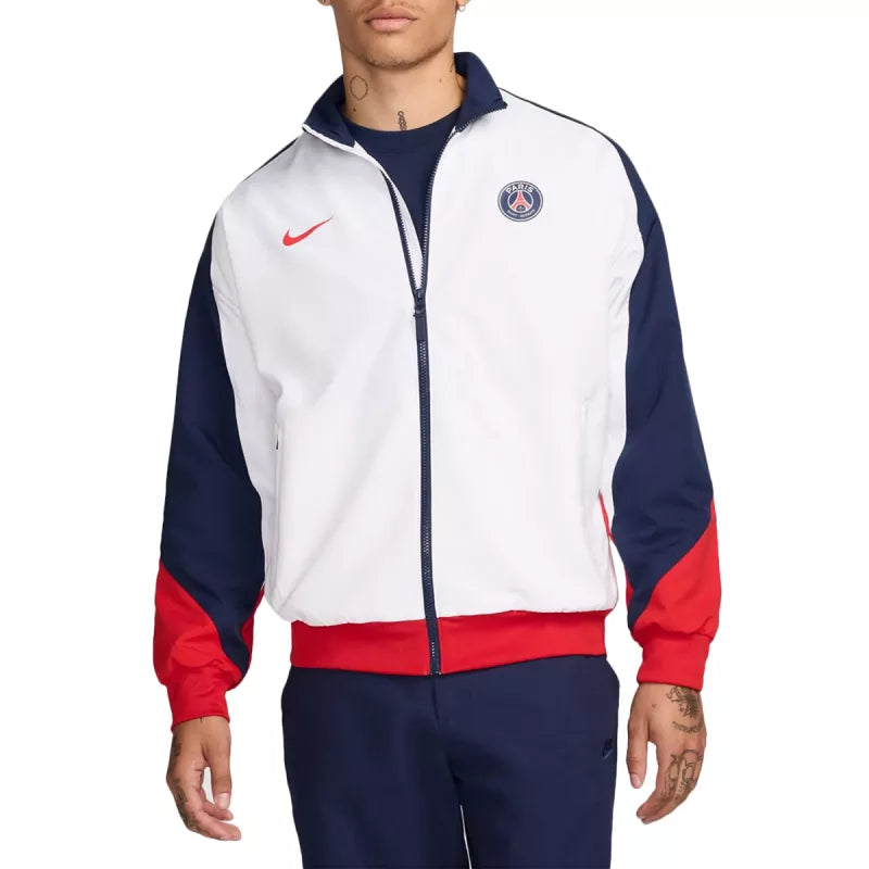 PSG Dry Strike Jacket - White/Blue - Men's Textile Jacket