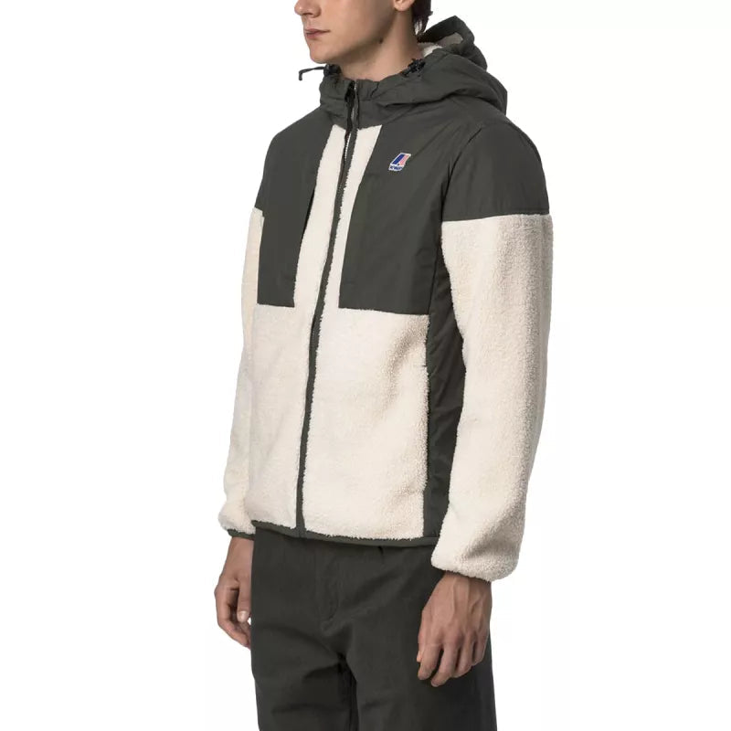 Blouson Sherpa K-Way Samson 4.0 Orsetto - Kaki/Ecru