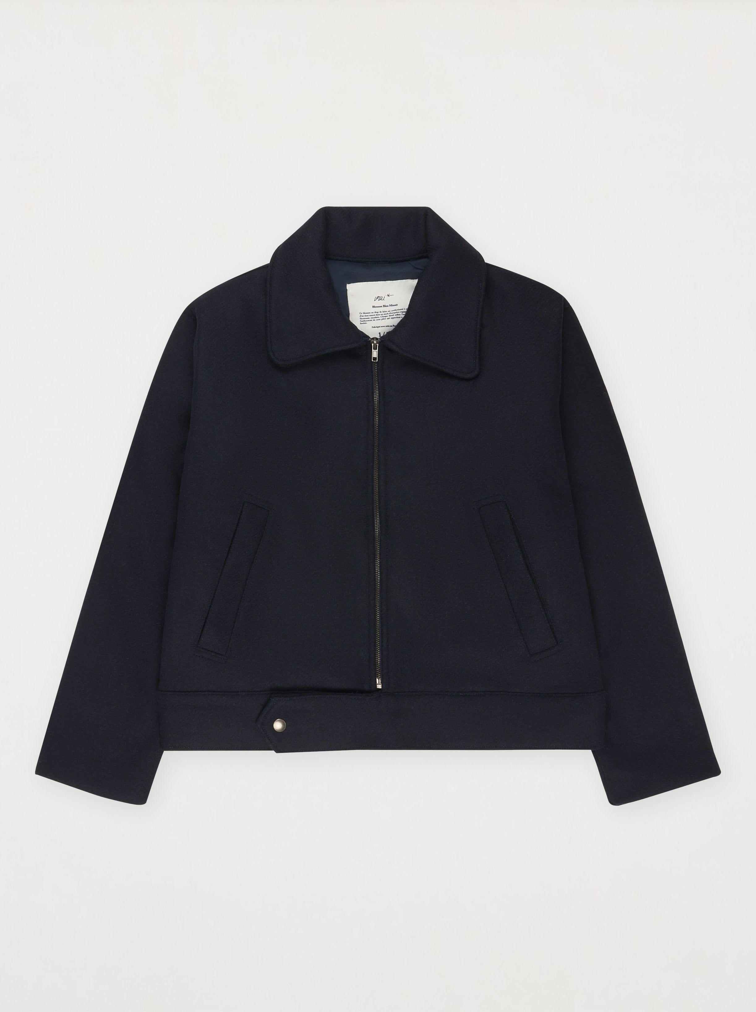 Blouson Sculpture Bleu Minuit