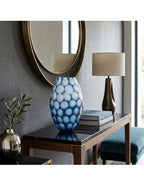 Geode - Vase Ovale - H31 Cm - Bleu