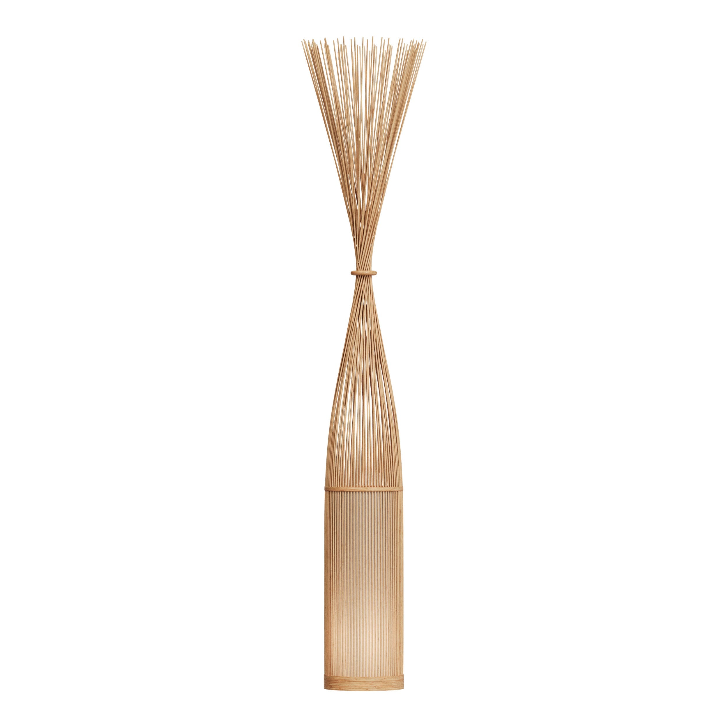 Huron - Lampadaire En Bambou Naturel