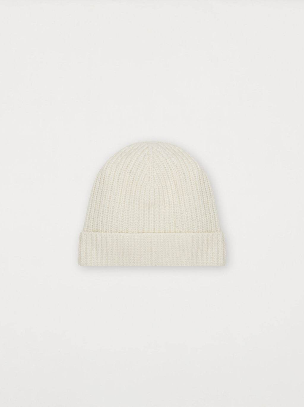 Bonnet Laine Tricoté Blanc Craie