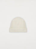 Bonnet Laine Tricoté Blanc Craie