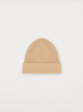 Gorro de lana de punto beige