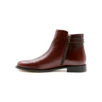 Leren boots met gesp bruin - Heren