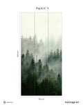 Mural Boreal Forest - Verde Chipre