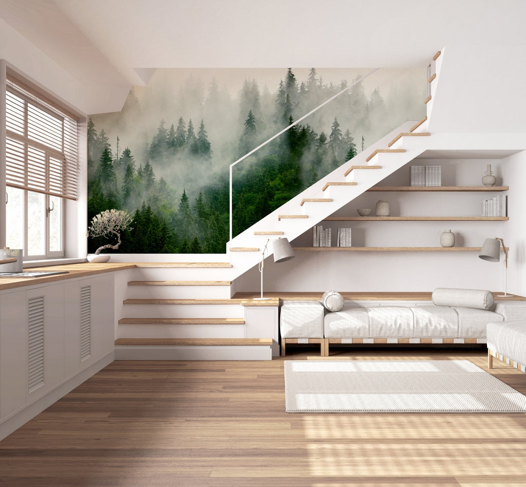 Mural Boreal Forest - Verde Chipre