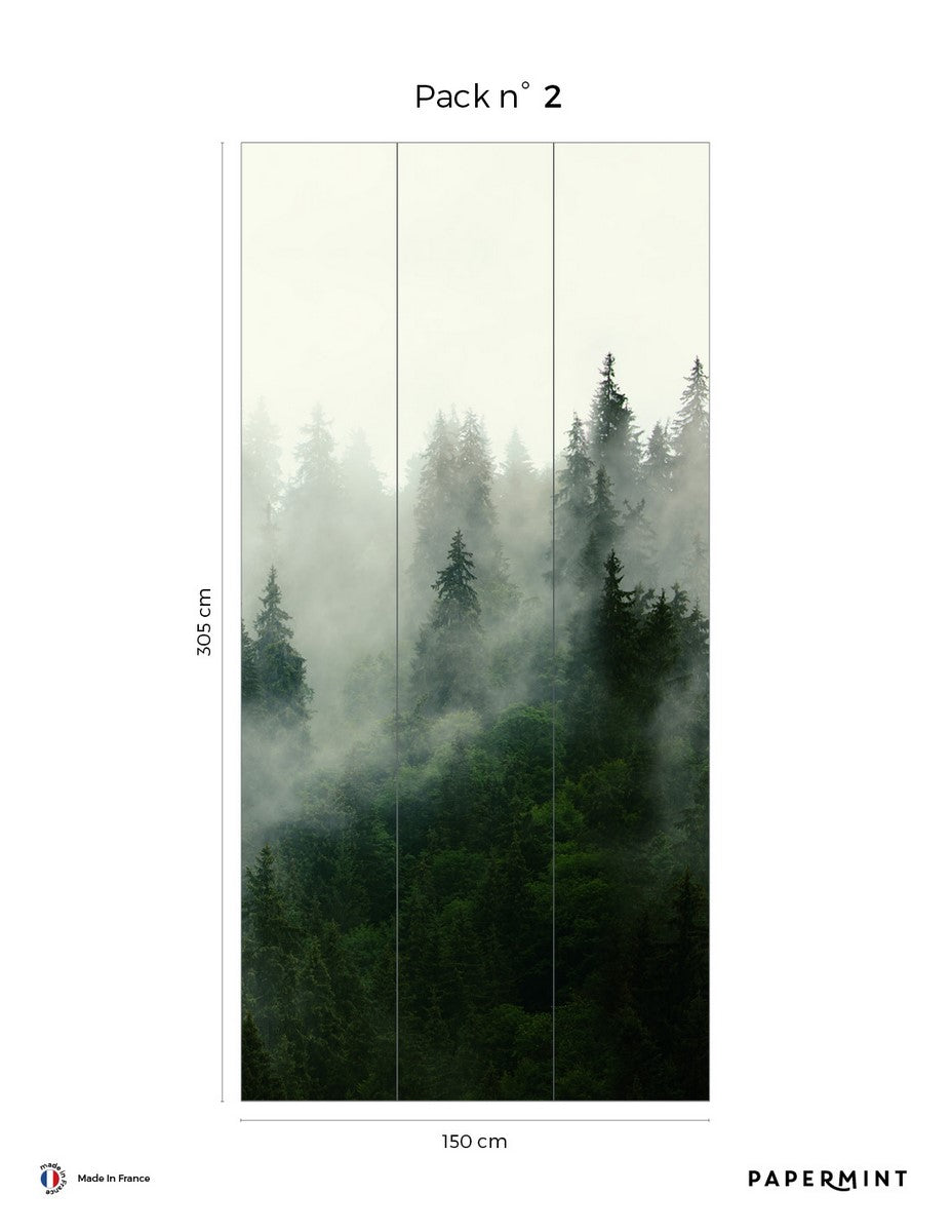 Mural Boreal Forest - Verde Chipre
