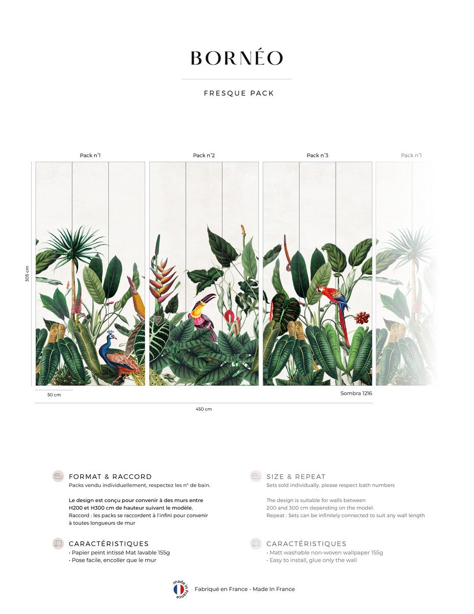 Mural Bornéo - Tropical Green