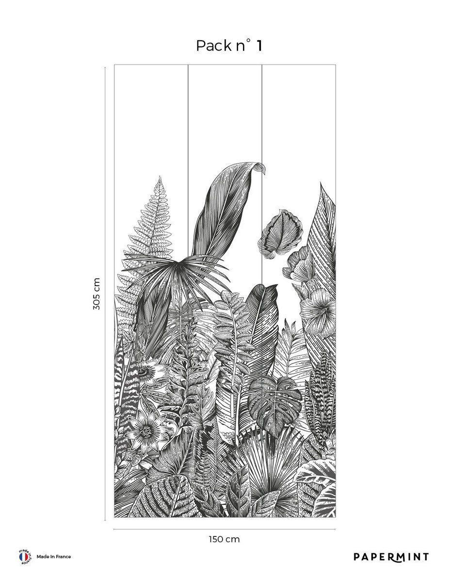 Wandbild Botanic - Anthrazit