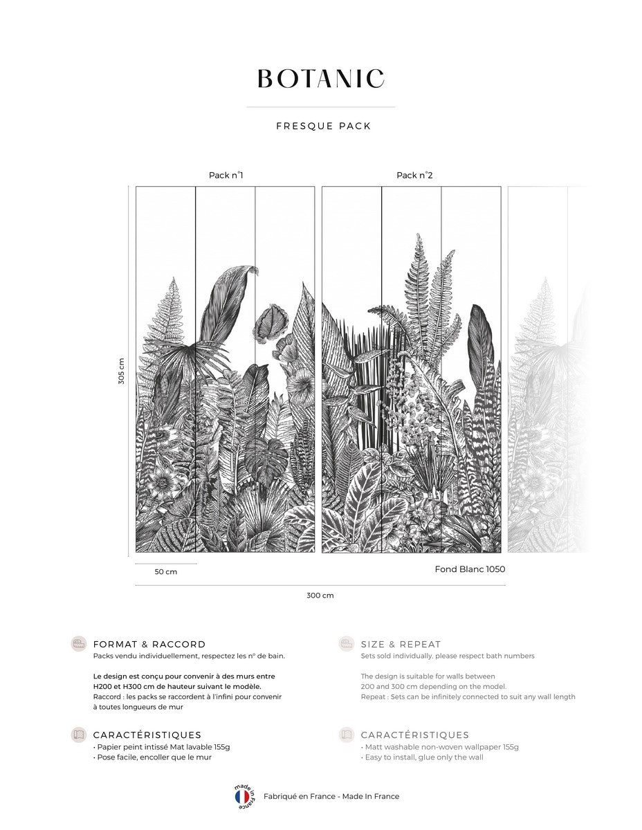 Wandbild Botanic - Anthrazit