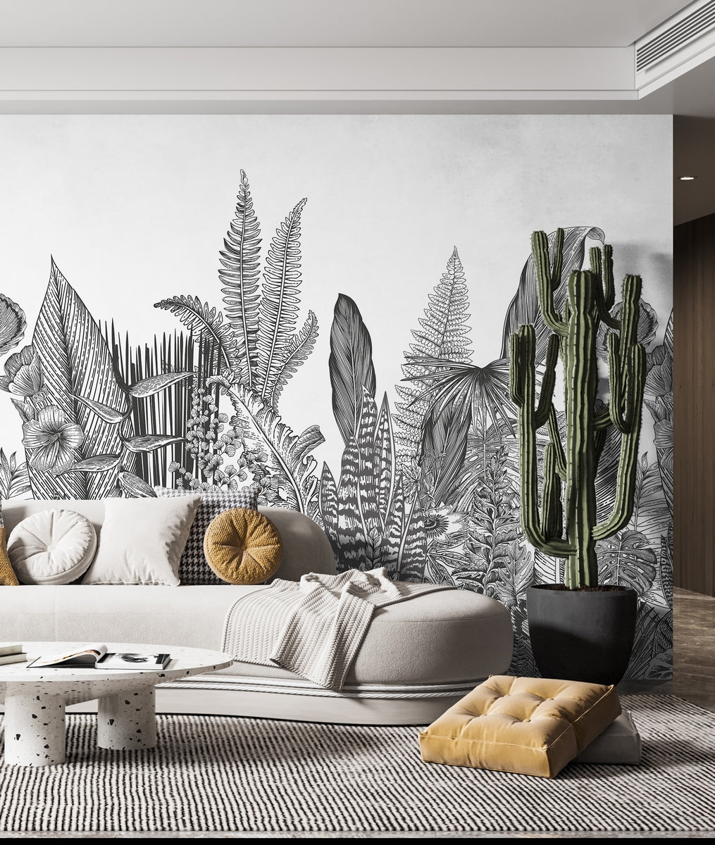 Wandbild Botanic - Anthrazit