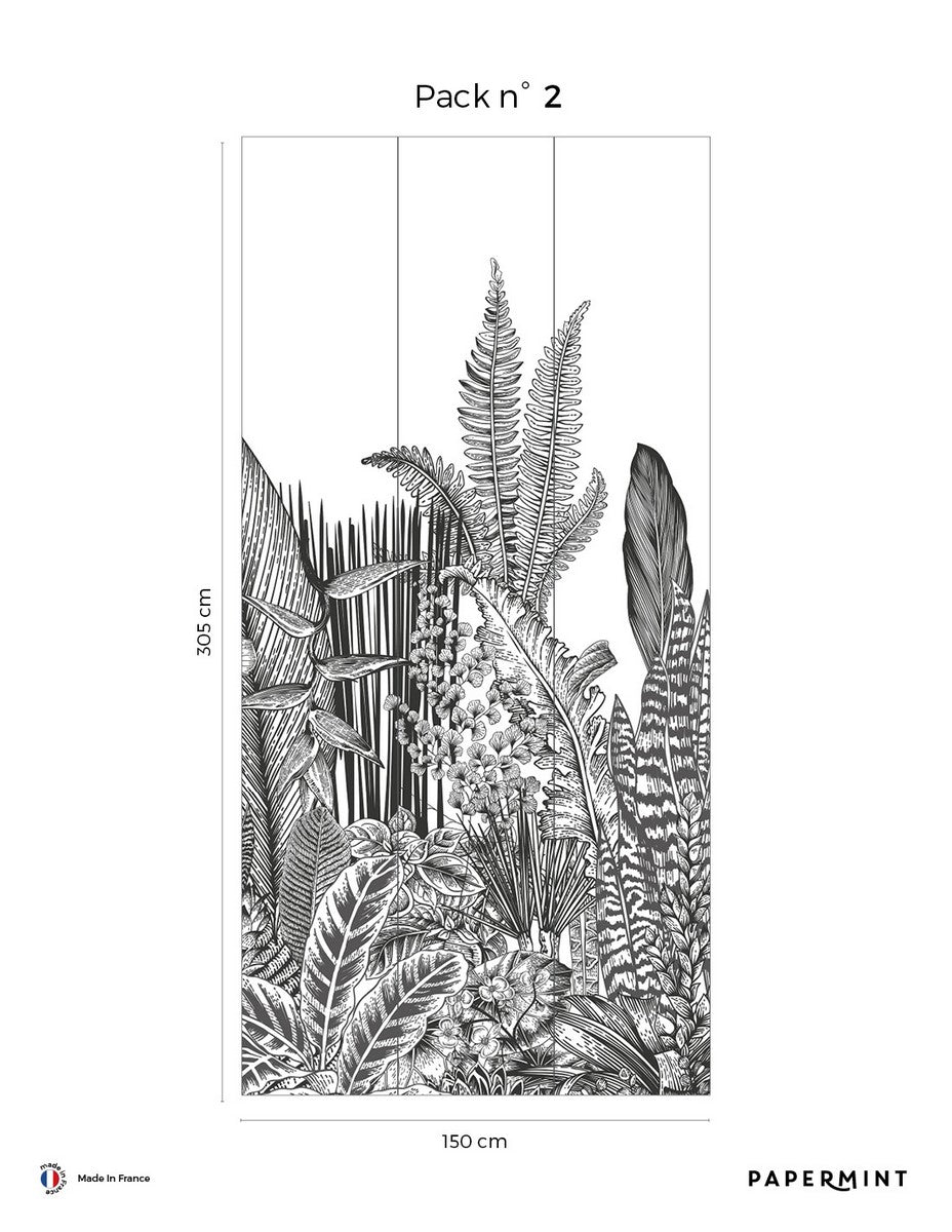 Wandbild Botanic - Anthrazit