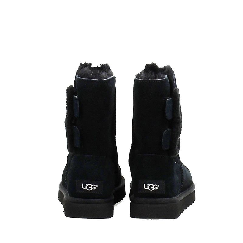 Bailey Fluff Buckle Boots - Black