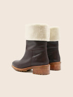 Botas Forradas Cuero Marrón - Mujer