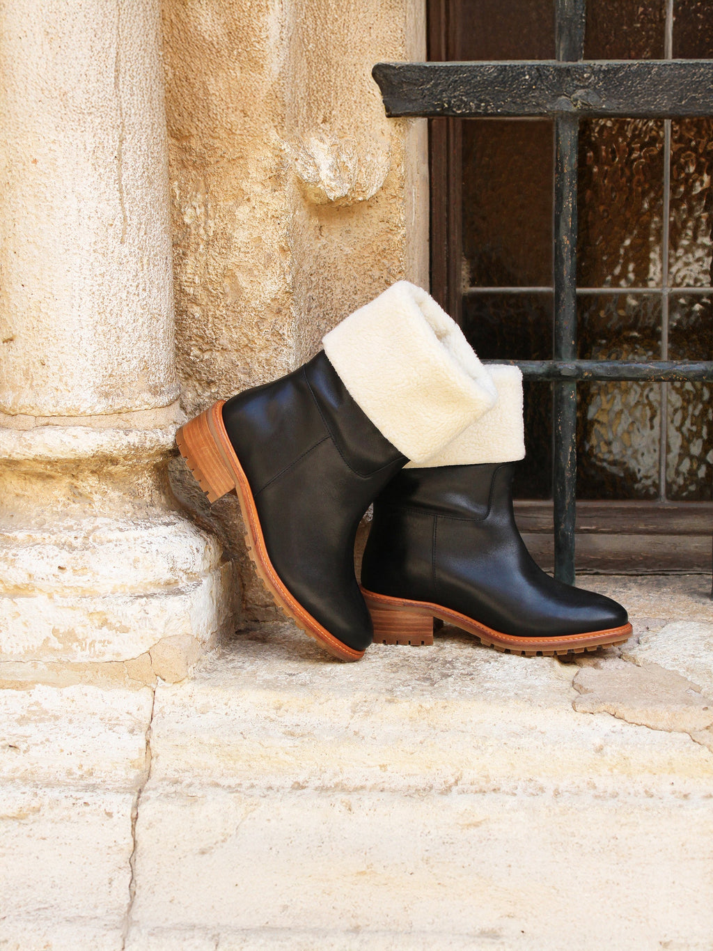 Botas Forradas de Piel Negro - Mujer