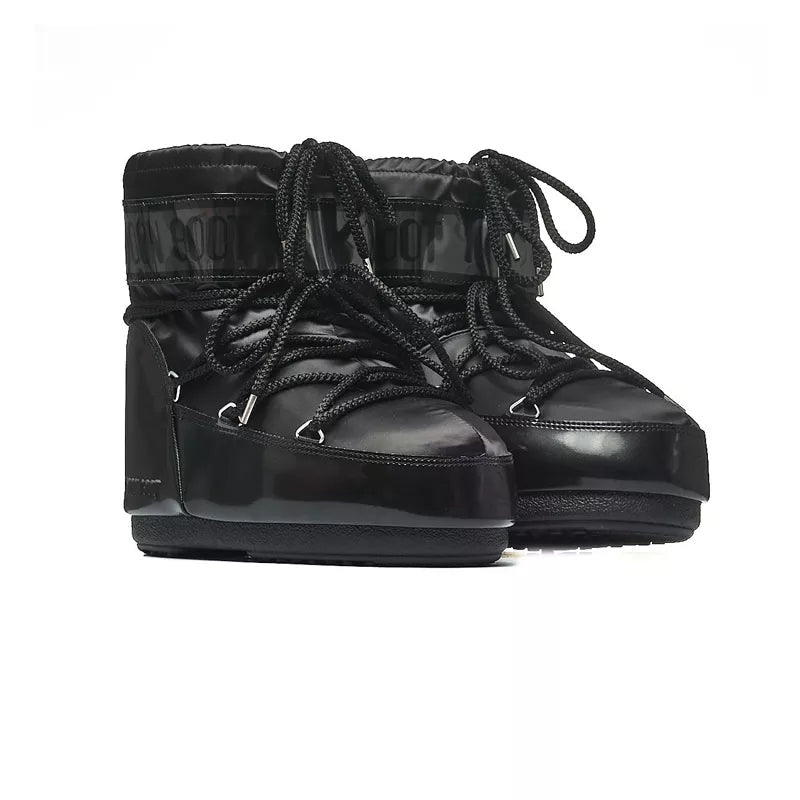 Bottines Icon Low Glance Satin - Noir