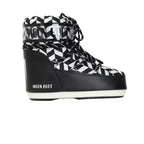 Icon Low Optical Print Ankle Boots - Black/White