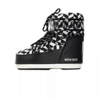 Icon Low Optical Print Ankle Boots - Black/White