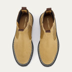 Botines Chelsea de cuero Ziggy verde oliva y gris