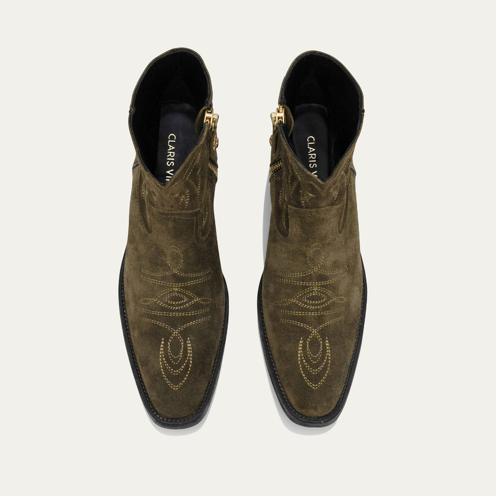 Vivienne Bronze Suede Ankle Boots