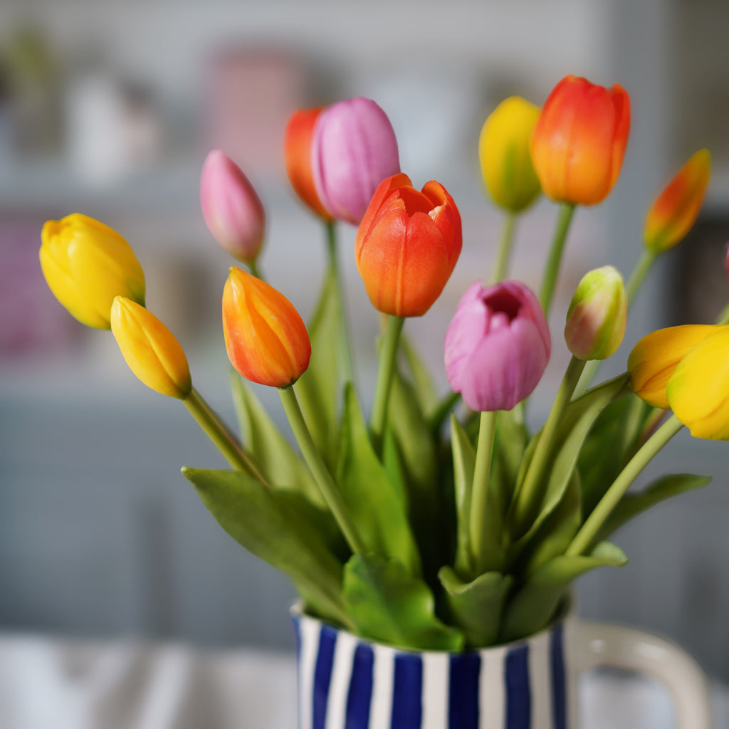 Bouquet di tulipani artificiali Clémentine