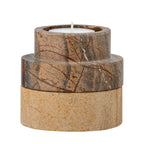 Dalin - Votive & Candlestick - Brown - Sandstone