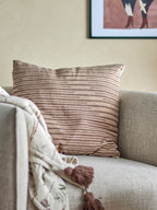 Witham - Set of 2 Cushions - Brown - Cotton