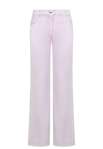 Embroidered Jeans - Lilac - Women