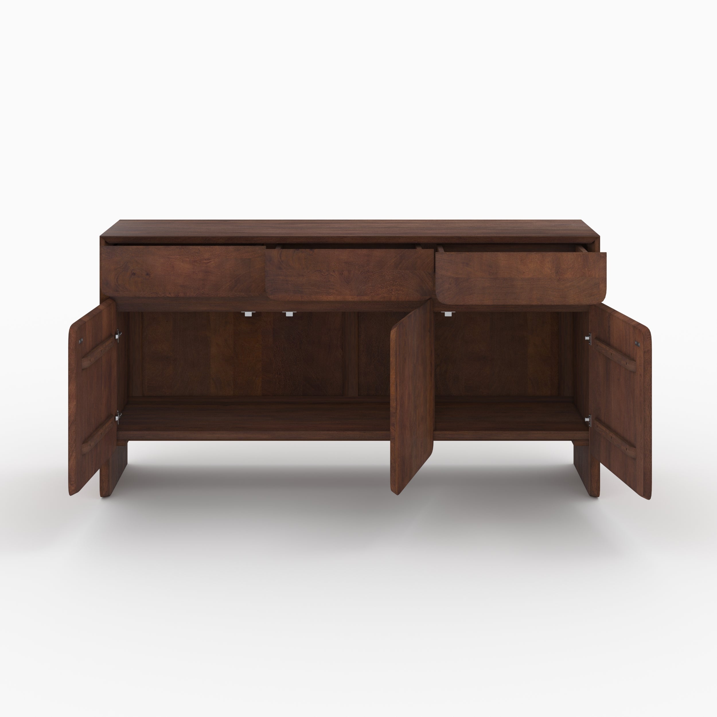 Achille - Aparador De Madera De Mango Con 3 Puertas Y 3 Cajones