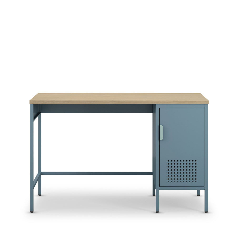 Adel - 1-Door Desk - Metal - Glacier Blue