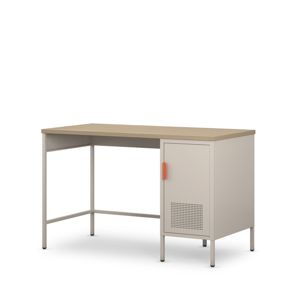 Adel - Escritorio 1 puerta - Metal - Beige