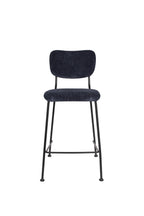 Benson 64,5 cm - Juego de 2 taburetes de bar y mostrador - Tela - Azul oscuro