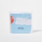 Serviette Microfibre Sun Face - Imprimé Bleu Et Blanc