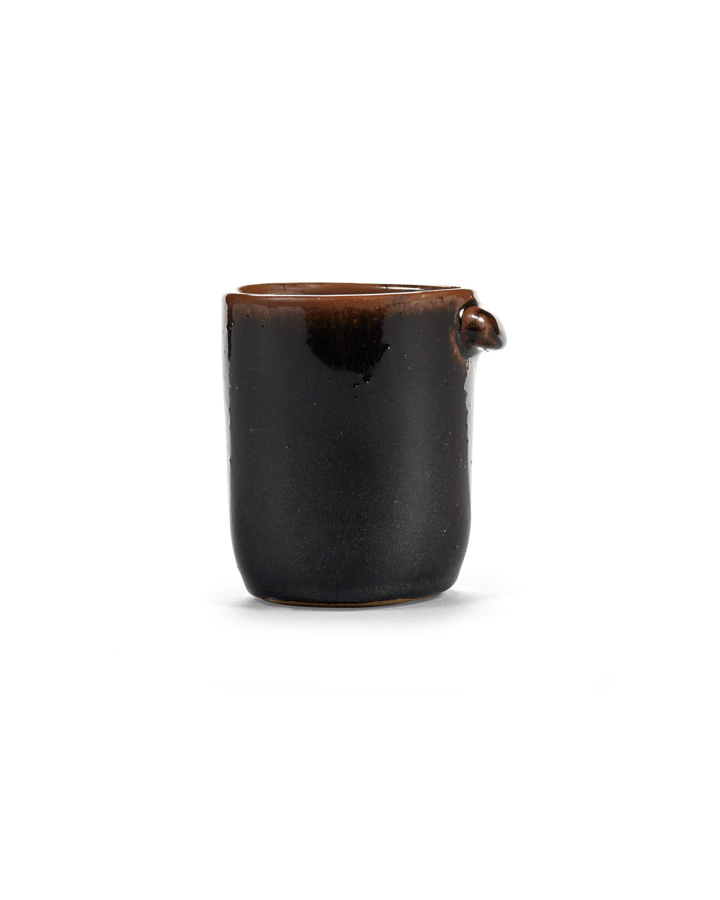 Out Of Lines - Set Of 2 Handleless Mugs - Stoneware - Black Brown