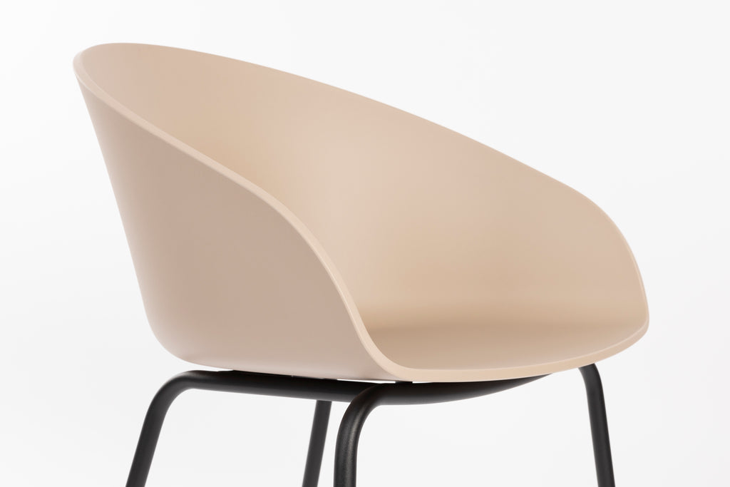Void - Fauteuil De Salle À Manger - Plastique polypropylène - Marron Latte