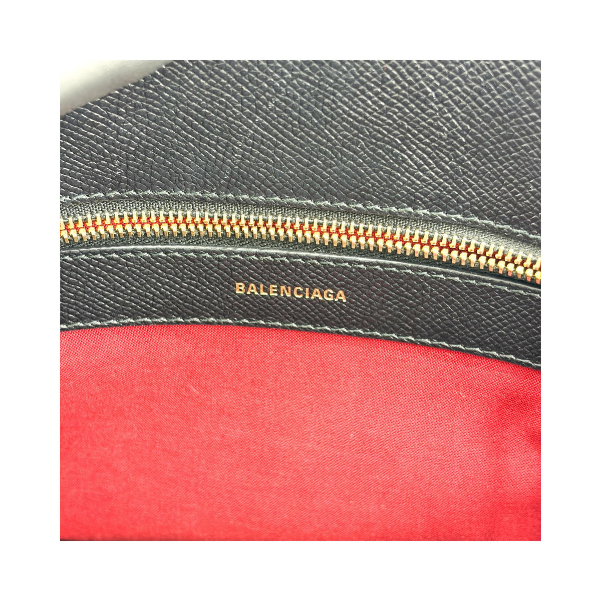 Balenciaga - Sac À Main Logo Ville Medium Cuir - Noir