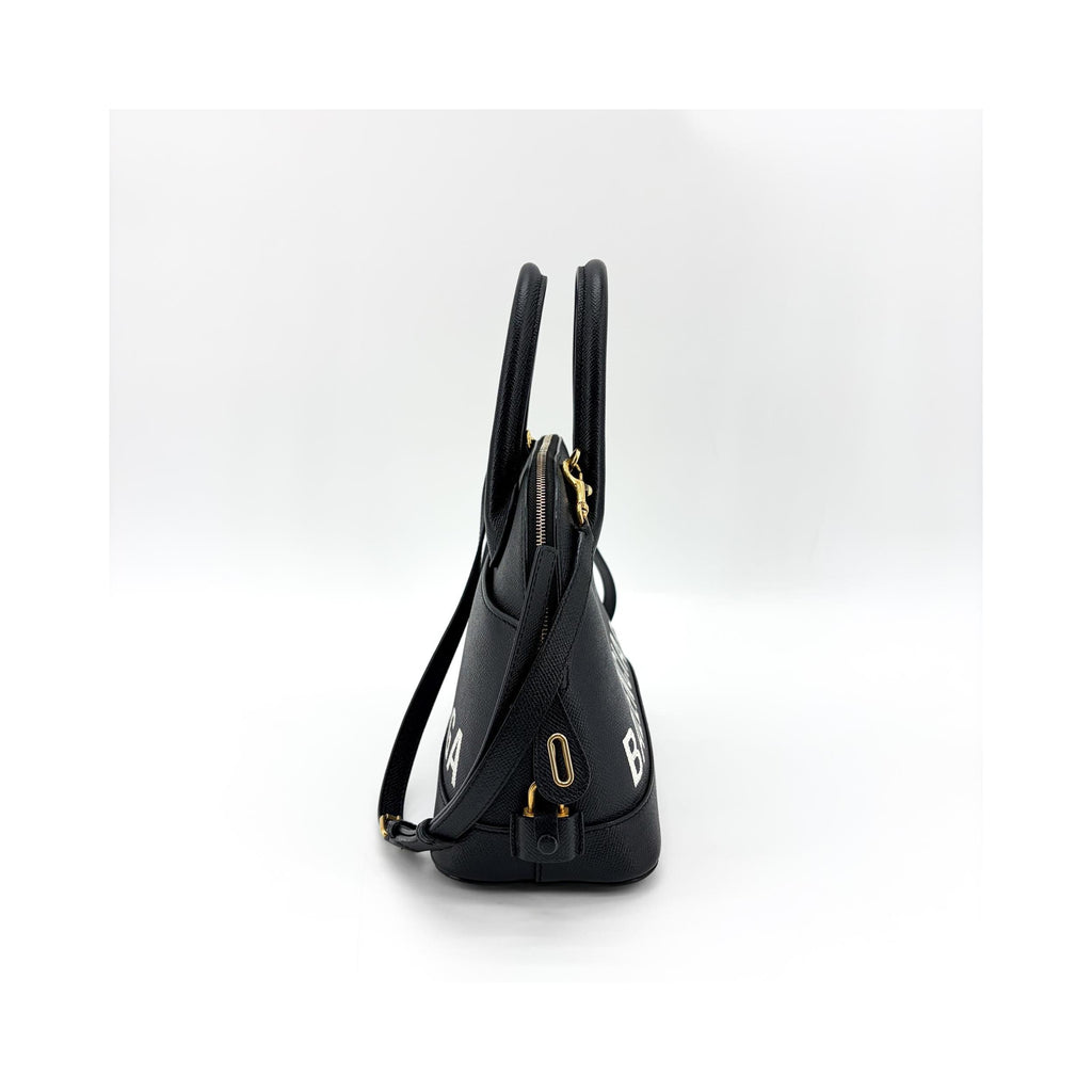 Balenciaga - Sac À Main Logo Ville Medium Cuir - Noir