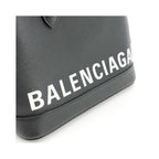 Balenciaga - Sac À Main Logo Ville Medium Cuir - Noir